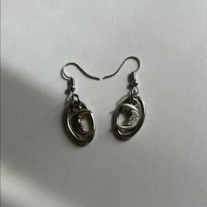 3 for $12 Silver Moonface Dangle Earrings
